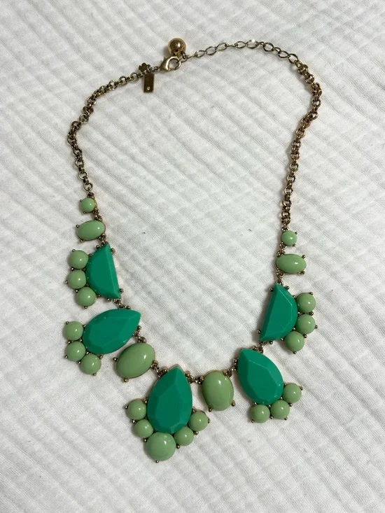 Kate Spade Green and Gold  Day Tripper Statement Necklace