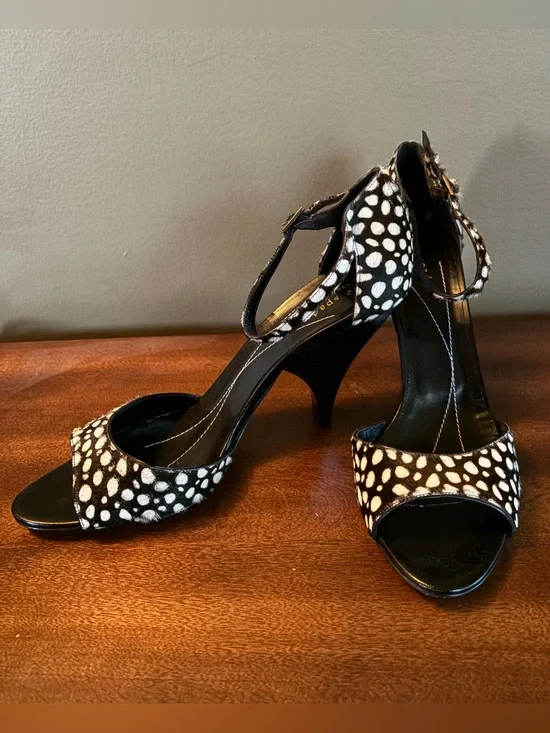 Kate Spade Black & White Spot Heels - Size 9.5