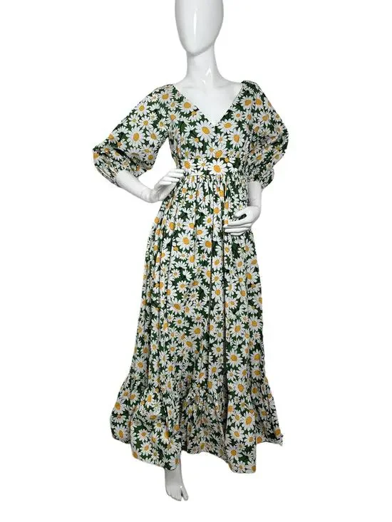 kate spade Bodega Daisy Floral Midi Mainline Dress size 2