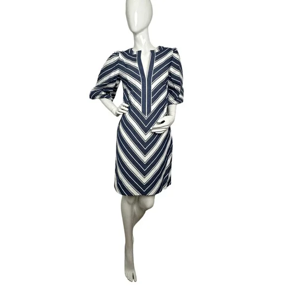 Kate Spade Stripe Double Cloth Mainline Dress XL Sailboat