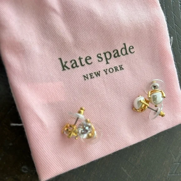 Kate Spade Gold and Pearl Earrings