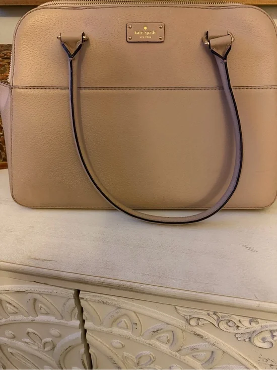 Kate Spade Cream Leather Tote Bag