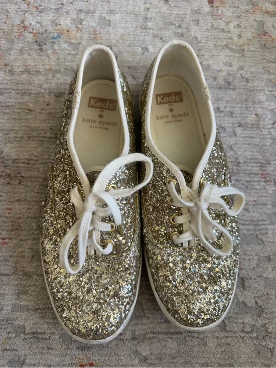 kate spade x Keds Women’s Gold Glitter Sneakers