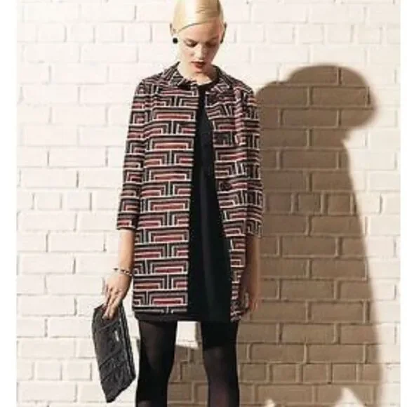 KATE SPADE x FLORENCE BROADHURST | Carolyn Step Printed Lea Coat Women’s 0