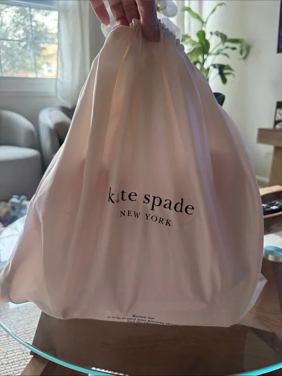 kate spade light pink drawstring dust bag