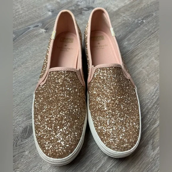 Kate Spade Keds Rose Gold Sparkle‎ Shoes- 7.5