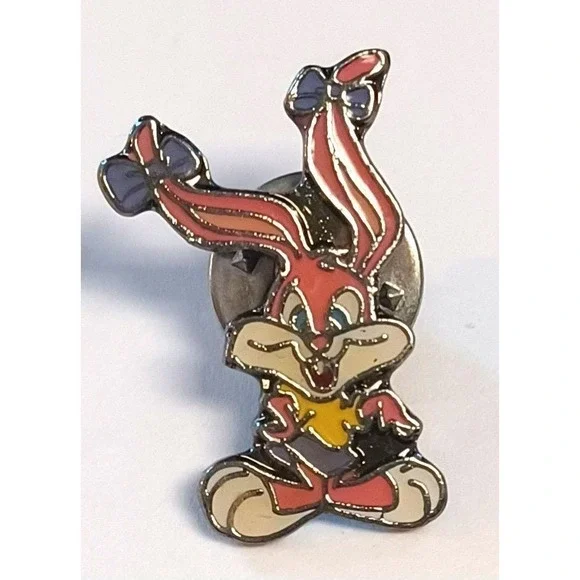 Vintage 1990 Tiny Toon Adventures Babs Bunny Enamel Pin Warner Bros 90s Cartoon