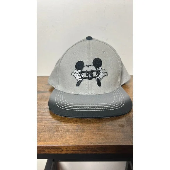 Disney parks Mickey with glasses‎ hat snap back