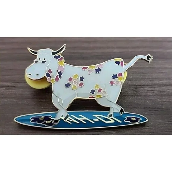 DI Pins Destination Imagination trading Pin NH Surfing Cow
