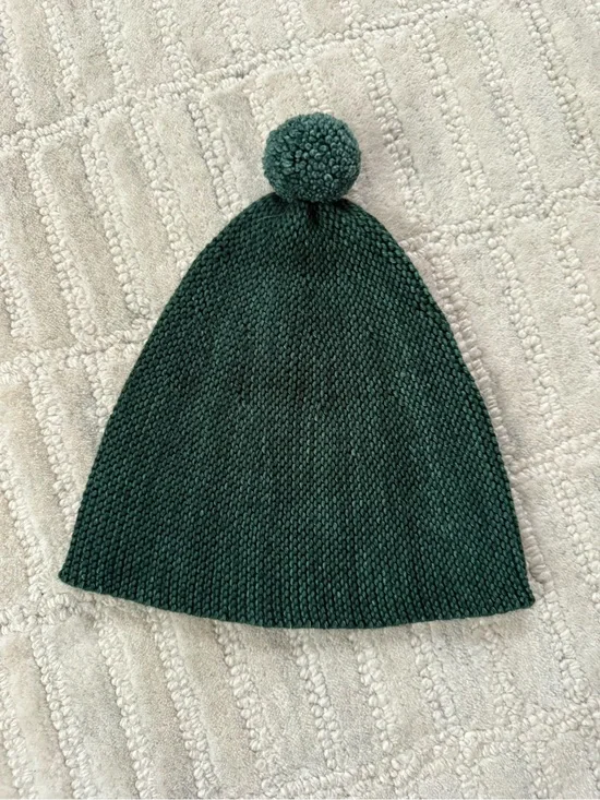 Misha And Puff Kids Pom Beanie in Forest Green