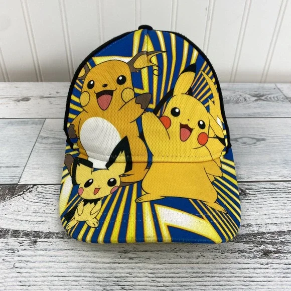 Pokemon Hat Cap Pikachu Adjustable Snapback‎ - Youth