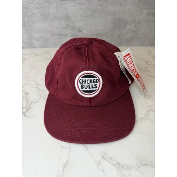 Vintage Chicago Bulls NBA Hat American Needle Red Strapback Licensed Cap NWT