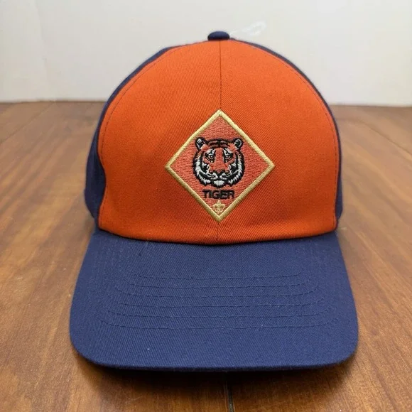 BSA Official Tiger Cub Scout Cap/Hat  S/M Adjustable Boy Scouts Hat Orange/Blue