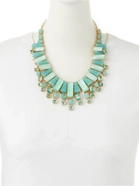 kate spade Mint Turquoise Statement Bib Necklace