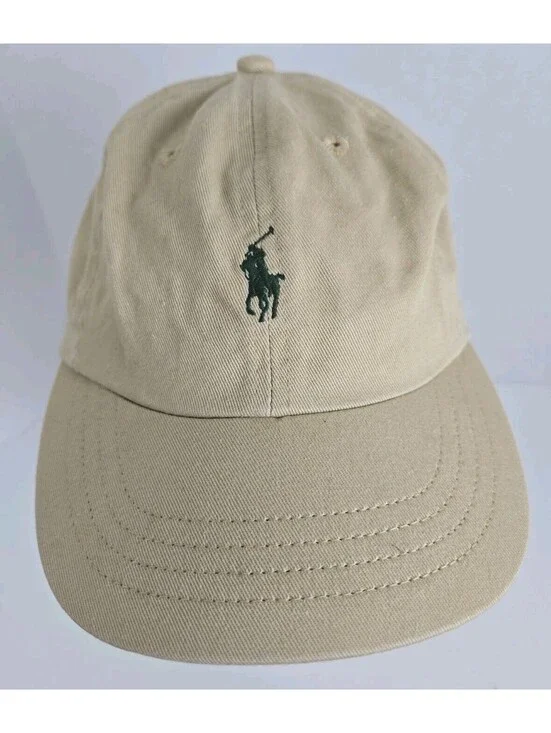 Polo Ralph Lauren Elastic Beige Khaki Tan Toddler Childs Hat Cap Age 4-7