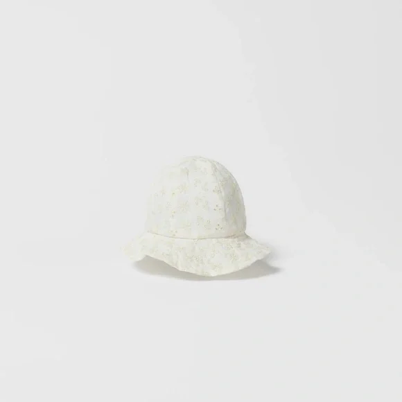 Zara|Baby Swiss Embroidered Sun Hat- Size 3-5 years