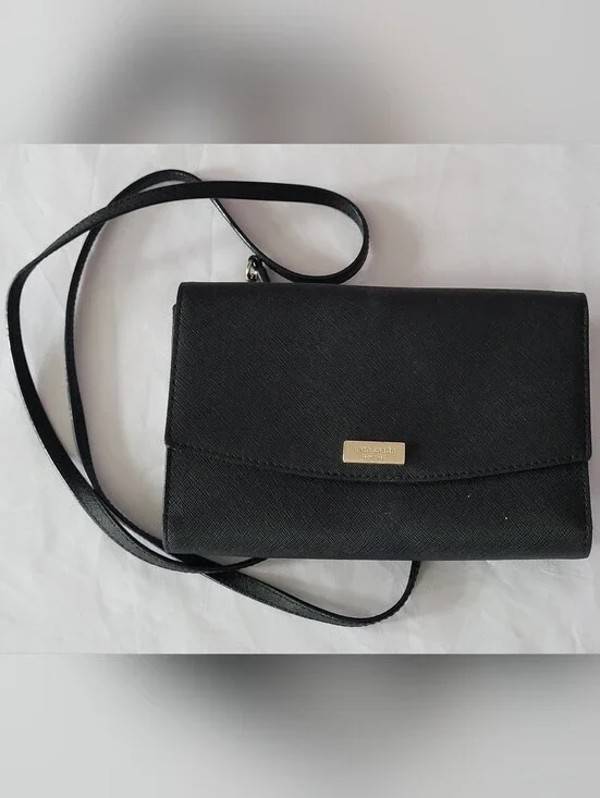 kate spade Black Laurel Way Winni Crossbody Wallet Bag