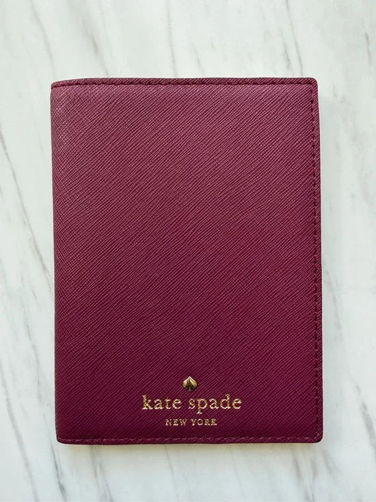 Kate Spade Passport Holder in Burgundy