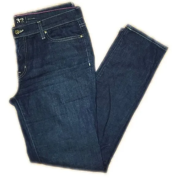 Kate Spade Broome Street Play Hooky Dark Blue Wash Slim Leg Jeans 32