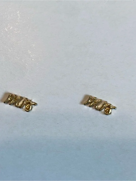Kate Spade of New York Say Yes Script Stud Earrings - Women Jewelry