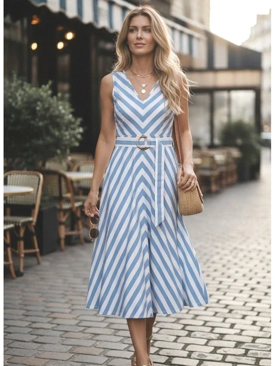 NEW Kate Spade Deck Stripe Midi Dress, Size 8