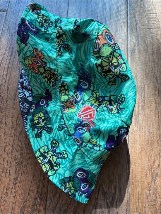 Vincent Gordon Ninja Turtles Kids Green Cartoon Turtle Bucket Hat