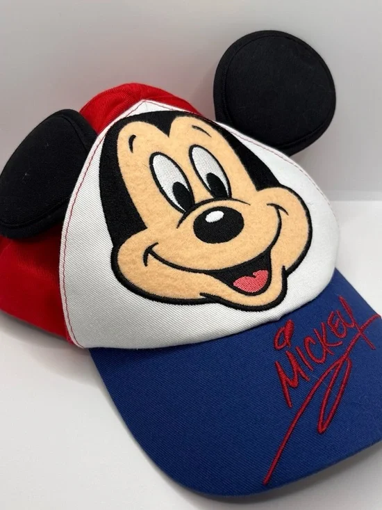 Vintage Mickey Mouse face ears hat cap Disney parks 90s excellent size infant