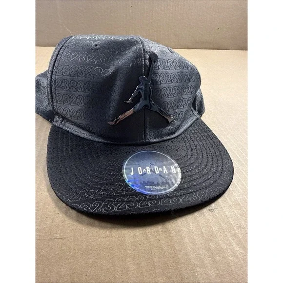 Youth Nike Air Jordan Jumpman Snapback Cap Allover Print Black