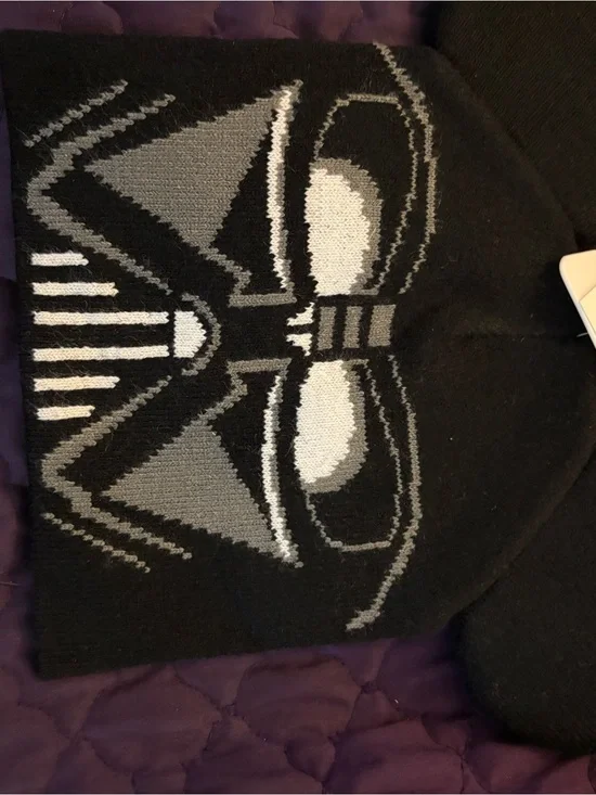 Darth Vader Graphic Knit kids hat - Black & Gray