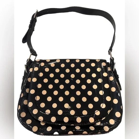 Kate Spade Black and Cream Polka Dot Shoulder Bag