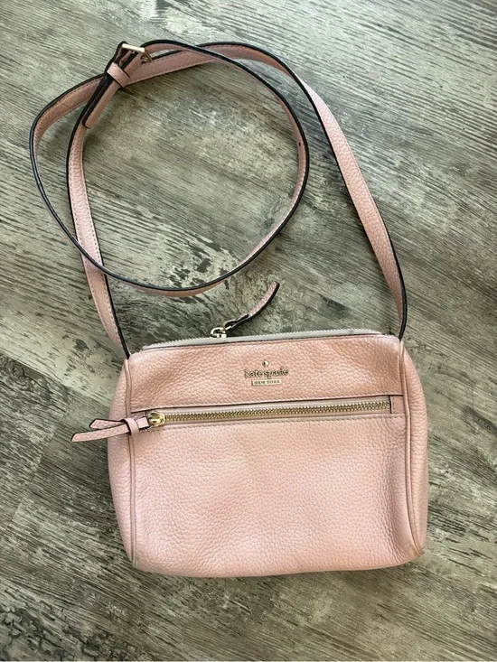 KATE SPADE Blush Pink Pebbled Leather Crossbody Bag