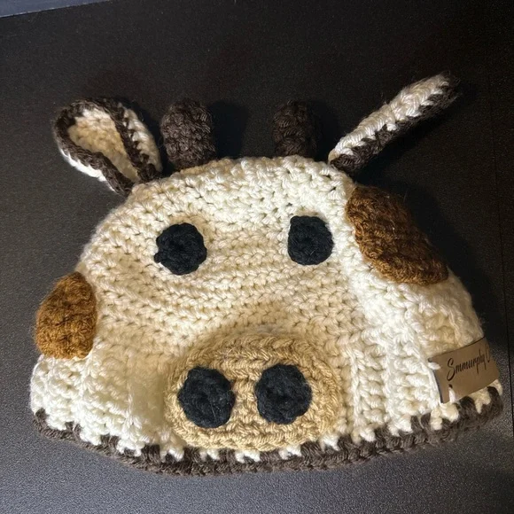 Handmade Crochet Toddler Cow Hat by Smmurphy Creations – Farm Animal‎ Beanie