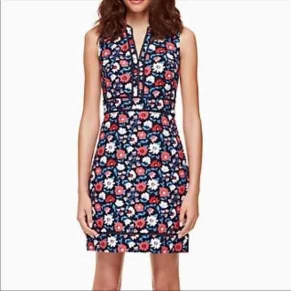 Kate Spade Shore Thing Floral Daisy Jacquard Sheath Dress Size 4 NWT