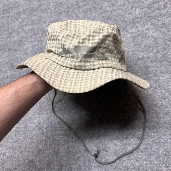 Outdoor Research Boys Sun Hat L Beige Wide Brim Fish Chin Strap Outdoor Summer