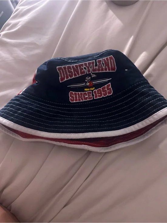 Disneyland Kids Navy, Red and White Bucket Hat with Mickey 'Since 1955'