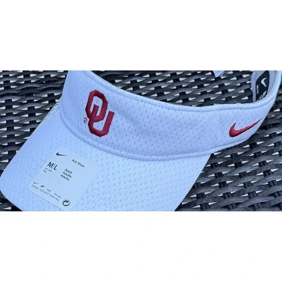 Nike White Oklahoma Sooners 2026 Dugout Dri-FIT Ace Adjustable Visor Unisex