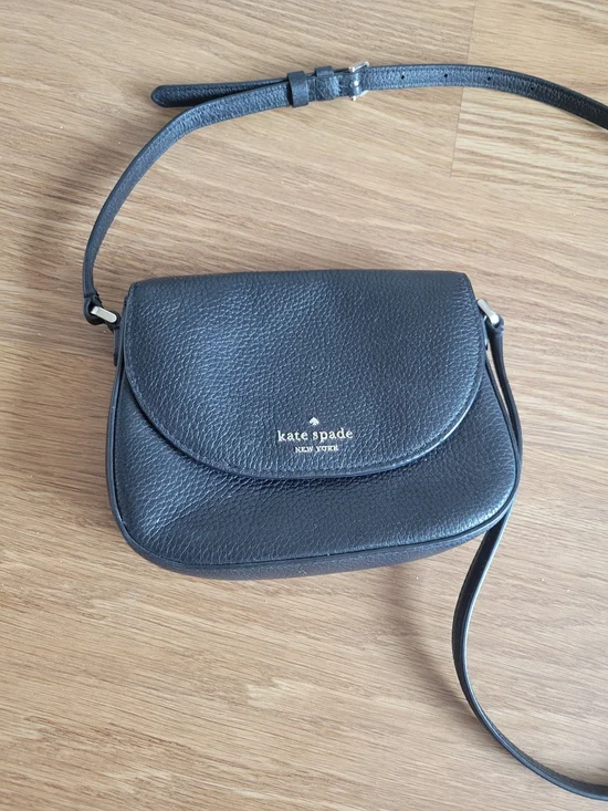 kate spade Black Leila Mini Flap Crossbody Bag