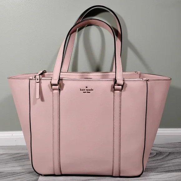 Authentic‎ Kate Spade Newbury Lane Briar Light Pink Saffiano Leather Tote Bag