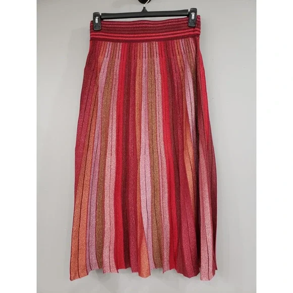 NEVER WORN Kate Spade Metallic Stripe Knit Skirt SIZE MEDIUM