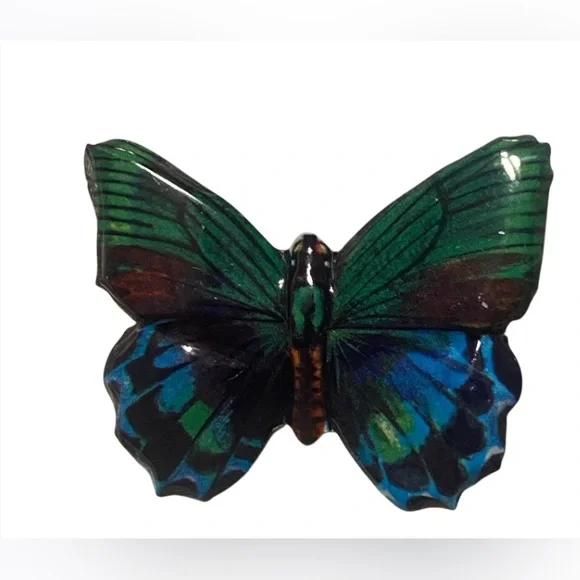 Vintage Tin Butterfly Brooch #9117 💎 SALE