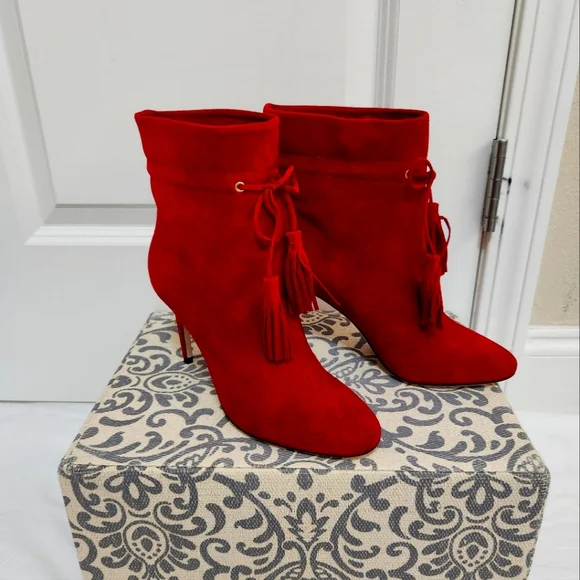 Kate Spade New York- Women's Dillane Ankle Booties in  CHERRY RED