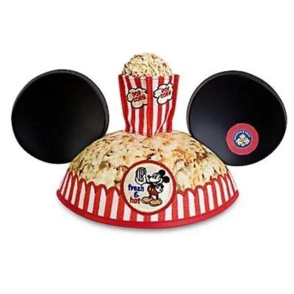 Disney Parks Mickey Mouse Popcorn Scratch‎ N Sniff Ear Hat One Size S535-6287-3