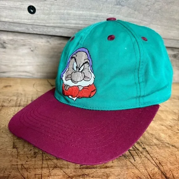 1990s Vintage Disney Snow White Grumpy Embroidered hat youth sz