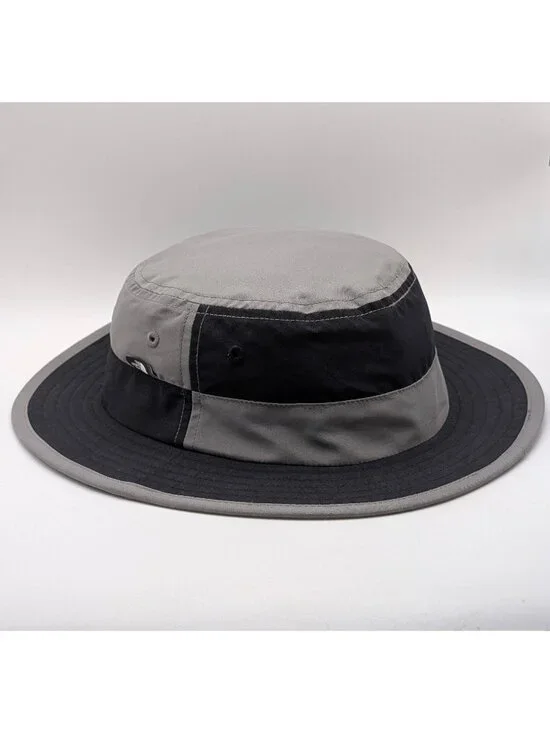 North Face Youth Sun Bucket Hat Boonie Cap Black Gray Medium Kids Unisex Hiking