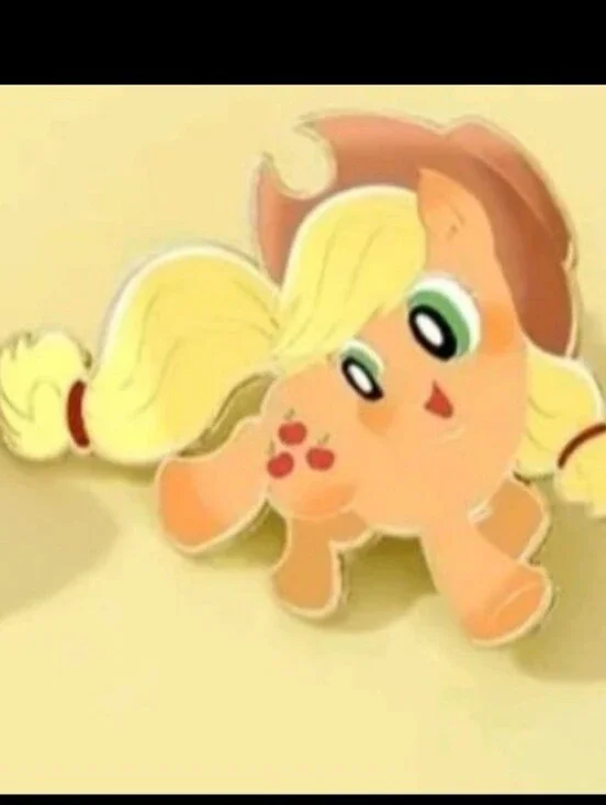 Cute Orange Pony Pin with Blonde Mane