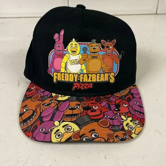 Five Nights at Freddys Youth Hat Black Freddy Fazbear’s Pizza Baseball Cap