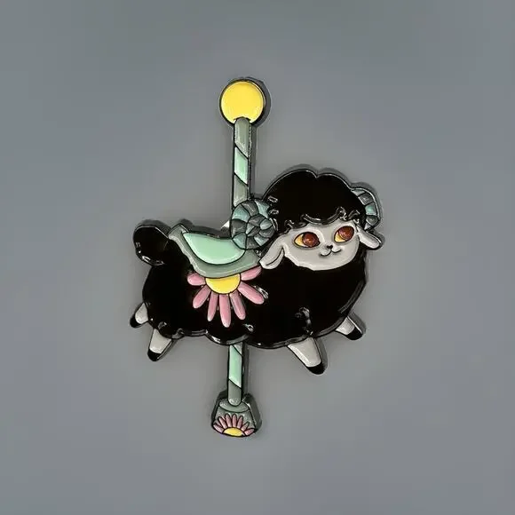 Guild Of Calamity Carousel Critters Blind Enamel Pin New Open- BLACK SHEEP