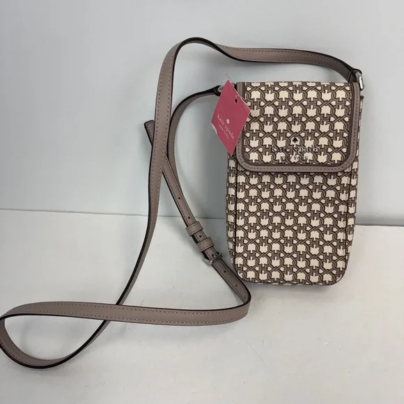 Kate Spade Spade Link Phone Crossbody Bag White Multi WIR00050 NWT
