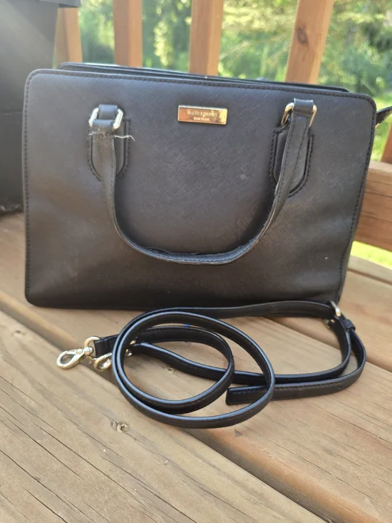 kate spade Black Saffiano Leather Satchel