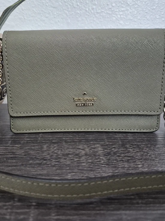 kate spade Olive Green Chainlink Mini Crossbody